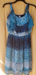 BLUE Mix  Flutter top Sundress